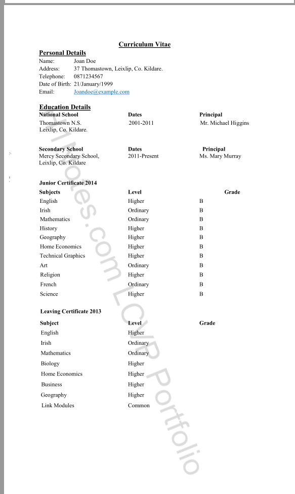 LCVP Notes & Portfolio (Including 2020 Case Study) H1 Notes