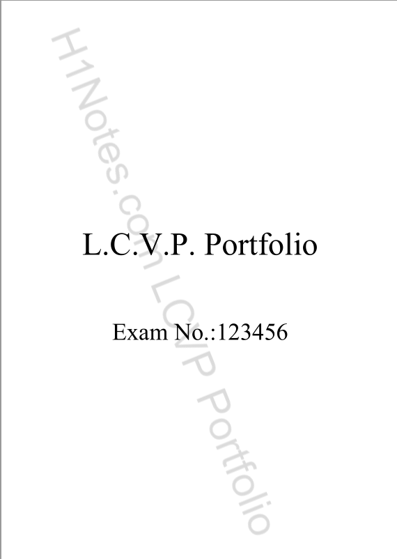 LCVP/Links Modules Portfolio Front Page