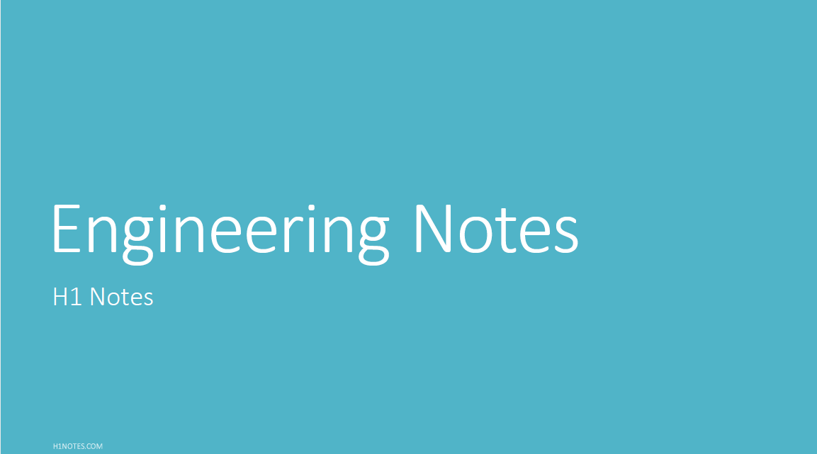 Engineering Notes minimised
