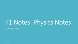H1 Physics Notes Title Card