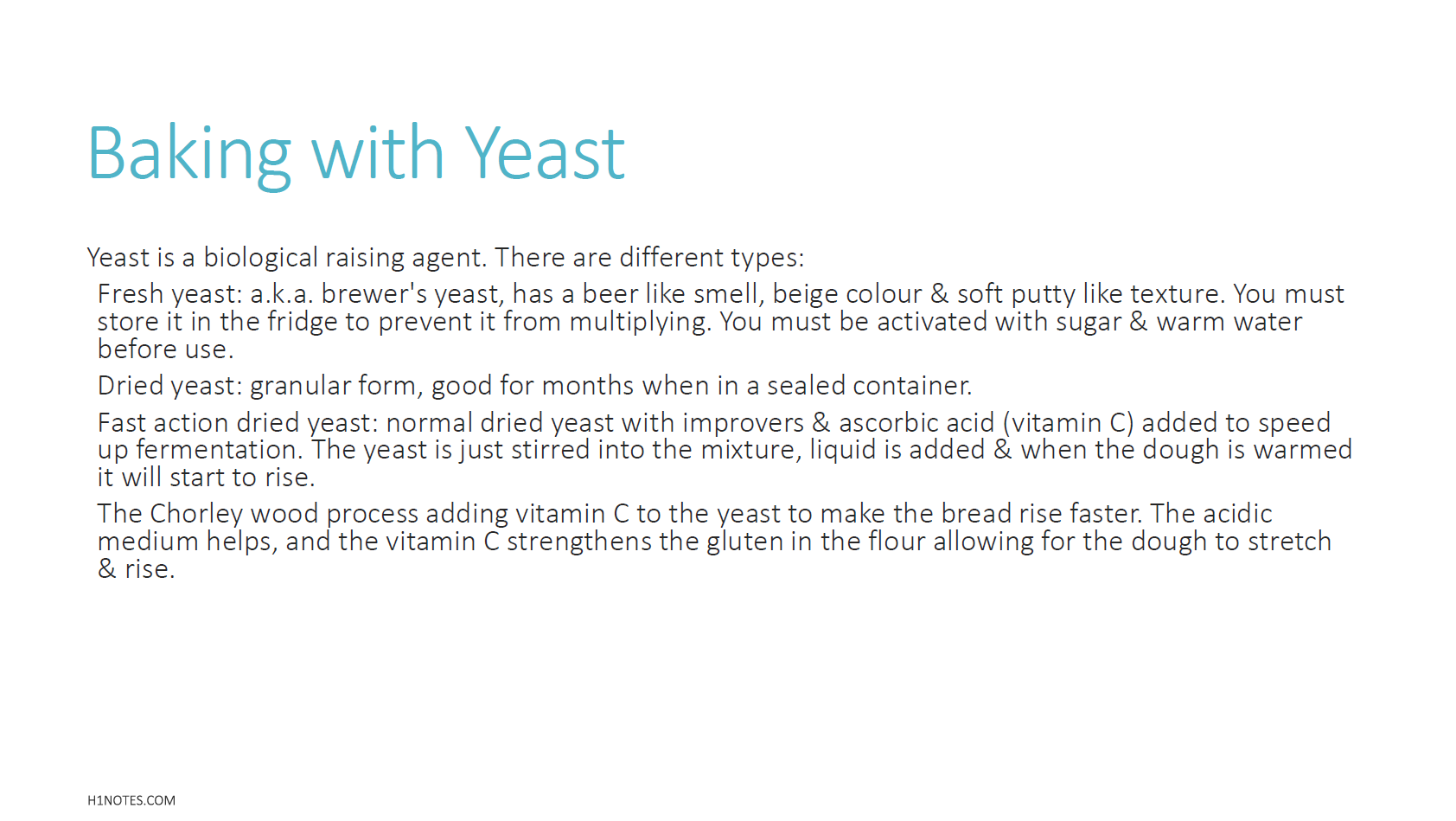 Home Economics Yeast