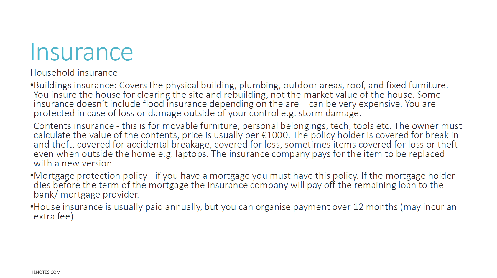 Home Economics Insurance